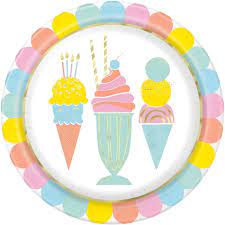 PASTEL ICE CREAM 8" PLATES