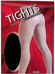 Tights - Black Solid Adult Size
