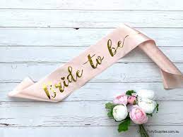BRIDE TO BE SASH - PINK/GOLD