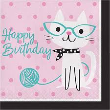Purr-fect Cat Party Luncheon Napkins