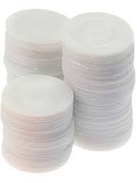 WHITE PLASTIC POKER CHIPS
