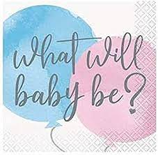 GENDER REVEAL BEVERAGE NAPKINS
