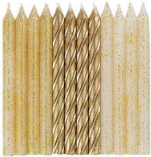 Gold Glitter Candles