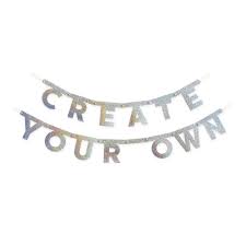 Create Your Own Customizable Glitter Banner