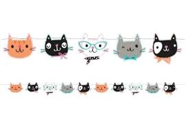 Purr-fect Cat Party Streamer Banner