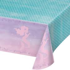MERMAID SHINE PLASTIC TABLE COVER