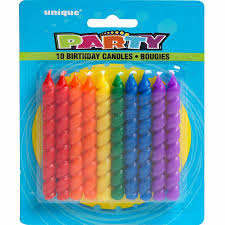 Rainbow Swirl Candles