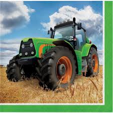 Tractor Time Beverage Napkins