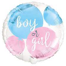 GENDER REVEAL MYLAR BALLOON 18" 1PC/PKG