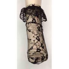 Black Lacey Ankle Socks