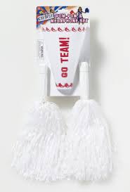 White Pom Pom & Megaphone Set