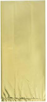 GOLD METALLIC TREAT BAGS W/TIES