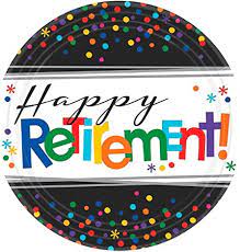 HAPPY RETIREMENT 10" PAPER PLATES