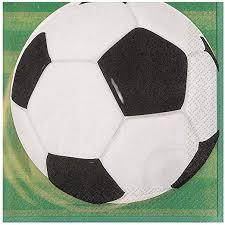 3D Soccer Ball Beverage Napkins
