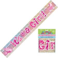 It's A Girl Mylar Banner