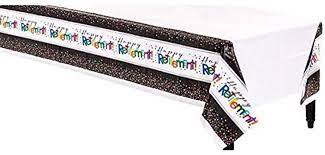 HAPPY RETIREMENT PLASTIC TABLECOVER