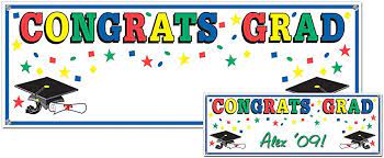 Congrats Grad Plastic Banner