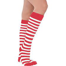 Red & White Striped Socks