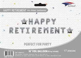 HAPPY RETIREMENT AIR FILLED BALLOON BANNER