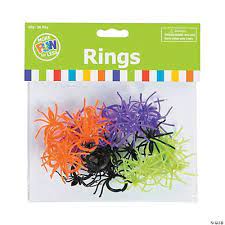 SPIDER RINGS ASSORTED COLORS 36PCS