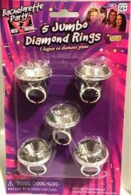 5 PACK JUMBO DIAMOND RINGS