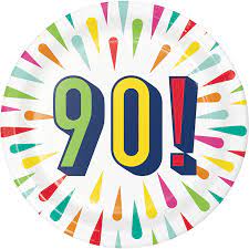90 CAKE PLATES - BIRTHDAY BURST