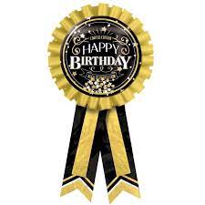 HAPPY BIRTHDAY BUTTON RIBBON