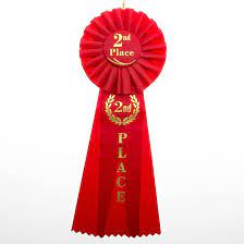 Second "2nd" Place Rosette Ribbon