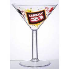 JUMBO MARTINI GLASS - LEGALLY 21