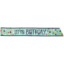 LIGHT UP AQUA MINT COLORED BIRTHDAY SASH