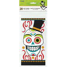 DAY OF DEAD CELLO BAGS 20CT