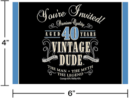 40 VINTAGE DUDE INVITATIONS