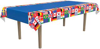 International Flags Rectangular Plastic Tablecover