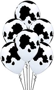 Cow Print Latex Balloons