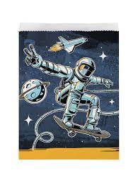 Space Skater Paper Treat Bags