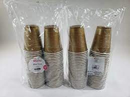 PLASTIC CUPS - GOLD 18 OZ 50PCS/PKG