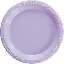 PLASTIC PLATES - LAVENDER 7" - 50 CT