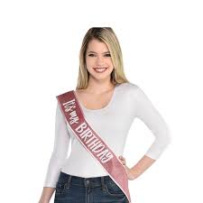 BLUSH PINK GLITTER BIRTHDAY SASH