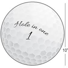 Hole In One "1" Golf Ball Cutout