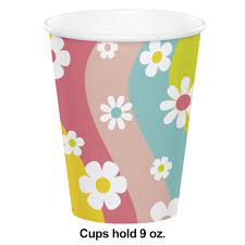 FLOWER POWER PAPER CUPS
