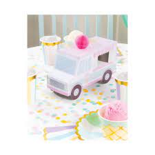 PASTEL ICE CREAM TRUCK CENTERPIECE