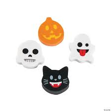 HALLOWEEN EMOJI ERASERS 24PCS