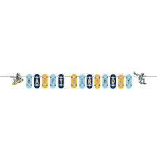 Space Skater "Happy Birthday" Ribbon Banner