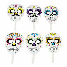 DAY OF THE DEAD MASKS 6PCS