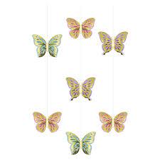 BUTTERFLY SHIMMER HANGING DECORATIONS