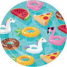 Pool Float Dinner Plates
