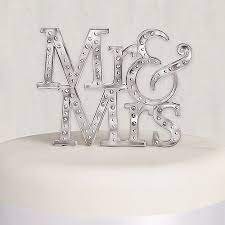 MR & MRS CAKE TOPPER