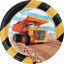 Big Dig Construction Birthday 7" Paper Plates