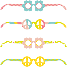 Flower Power Paper Glasses