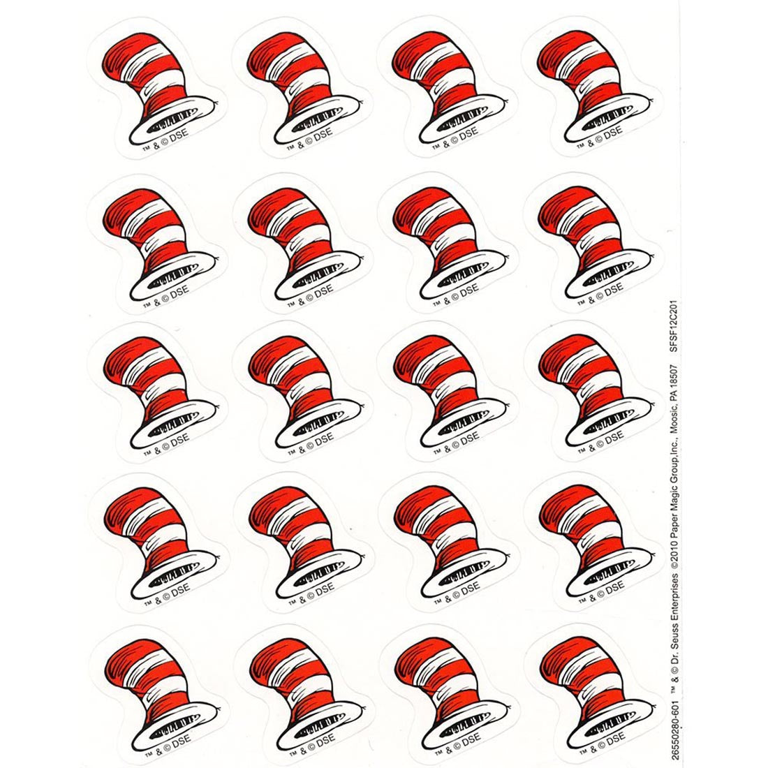 DR SEUSS HAT STICKERS